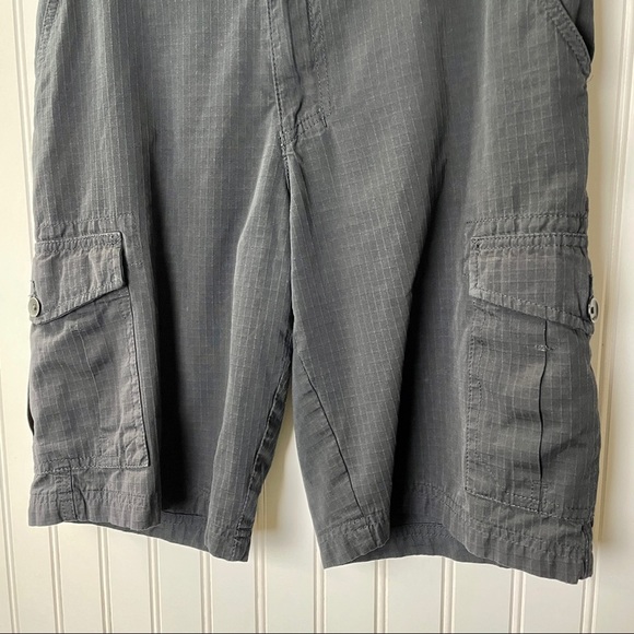 HAWK Boys Sz. 18 Black Cargo Shorts Adjustable Waist Band Waffle Pattern - Picture 7 of 8